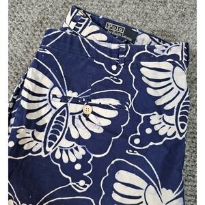 Polo Ralph Lauren‎ Butterfly Print Shorts Casual Summer Blue White 38" read Mens